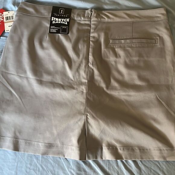 PGA Tour elastic gray athletic golf skirt - size 12 - NWT - Picture 2 of 7